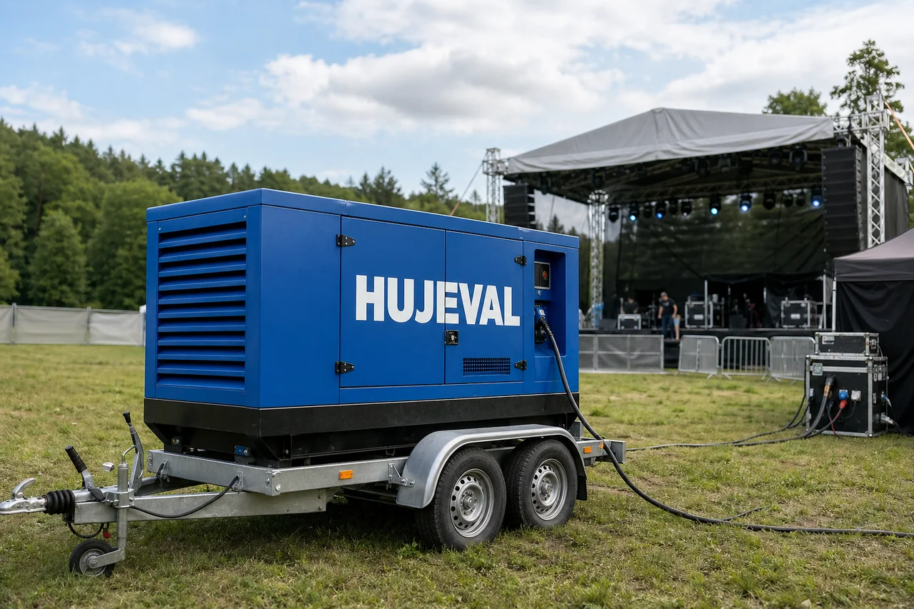 Festival v přírodě: kompletní průvodce nezávislého napájení stage i food courtu — mobilní elektrocentrála Valeon