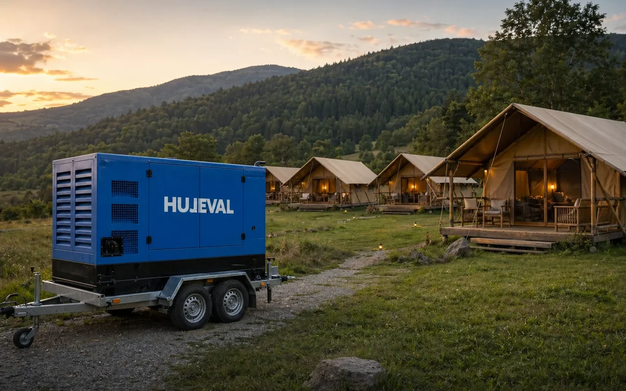 Glamping bez kompromisů: jak provozovatelé v Beskydech vyřešili elektřinu pro 12 stanů — mobilní elektrocentrála Hujeval